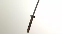 Katana Sword Demon Slayer Black Nichirin Low-poly 3D model