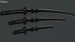 Katana Wakizashi and Tanto Collection 3D model