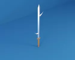 Kiba Sword from anime Naruto - Boruto Low-poly 3D model