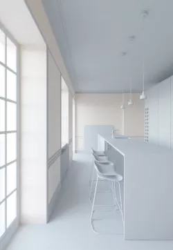 kitchen apartment studio apartment 3D model