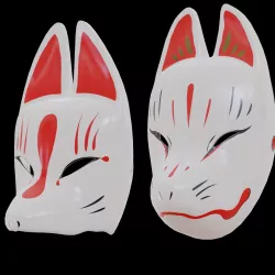 Kitsune masks 2in1 Noh Theatre Mask Japanese  3D model