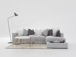 L-Shaped Sofa  3D model