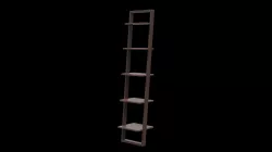 Ladder Shelving - Narrow wood dark Low-poly 3D model