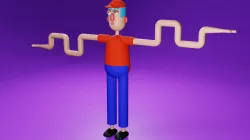 Low Poly Human  Low-poly 3D model