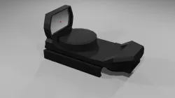 Low-Poly Red Dot Sight Low-poly 3D model