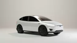 Low Poly Tesla Model X Low-poly 3D model