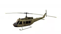 Lowpoly Bell UH-1 Iroquois Low-poly 3D model