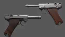 Luger WW2 Weapon Low-poly 3D model