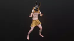 Man in Anubis mask Low-poly 3D model