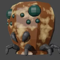 Marmoreal Spider Vase  Vessel Low-poly 3D model