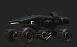 Mars Rover Black Transporter Source Files Attached 8K Textures Low-poly 3D model