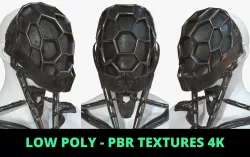 Mask Mecha Cyberpunk 02 Low-poly 3D model