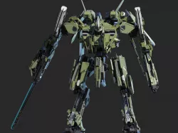 Mech Fighter 2 Low-poly 3D model