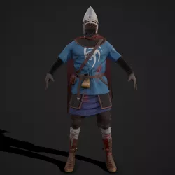 Medieval Guard Clothing  Low-poly 3D model