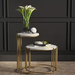 Messina Nesting Side Tables West Elm 3D model