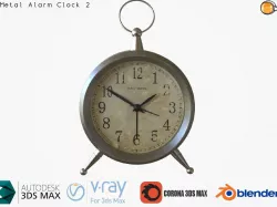 Metal Alarm clock Table Clock Tabletop Clock Mantel Clock 3D model