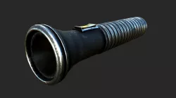 Metallic Painted Flashlight with PBR Textures Low-poly 3D model