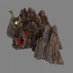 Meteor Dragon Purgatory-Sword-Mountain 3D model