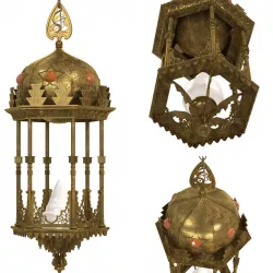 Middle Eastern Moorish Style Six-Sided Lantern 3D model