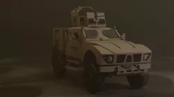 Military Vehicle Turret Oshkosh M-ATV MRAP Low-poly 3D model