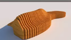 Modern Parametric bench 3D model