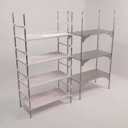Modular Shelving unit Low-poly 3D model