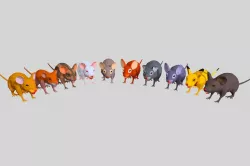 Mouse Polyart Low-poly 3D model
