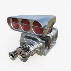 Muscle car blower 3D model