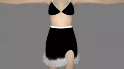 nice skirt and bra -  8 different colors Low-poly 3D model