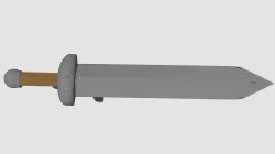 Normal Sword Low-poly 3D model
