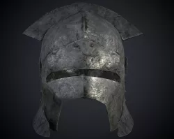 Orcs  helmet  Low-poly 3D model