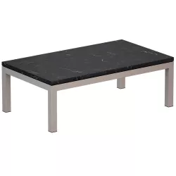 Parsons Black Marble Steel Small Rectangular Coffee Table 3D model