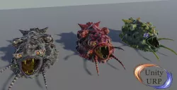 Pharynx monster  Low-poly 3D model