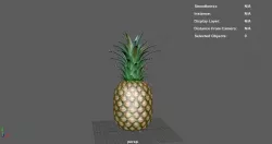 Pineapple  Low-poly 3D model