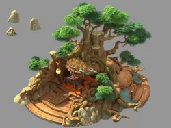 Plant house-tree house 3D model