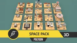 Polygon Space Pack Low-poly 3D model