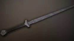 Post-Apocalyptic Bastard Sword Low-poly 3D model