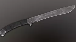 Post-Apocalyptic Bolo Knife Low-poly 3D model