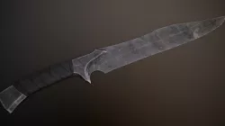 Post-Apocalyptic Bowie Knife Low-poly 3D model