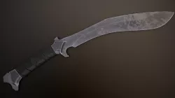 Post-Apocalyptic Kukri Low-poly 3D model
