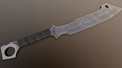 Post-Apocalyptic Machete Low-poly 3D model