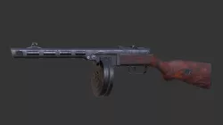 PPSh-41 Low-poly 3D model