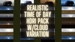 Realistic Time of Day with clouds HDRI Pack  BIG CRAZY PROMO  3D model
