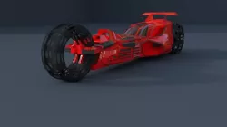 Redline bike Low-poly 3D model