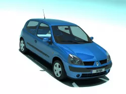 Renault Clio II 2001 3 doors Low-poly 3D model
