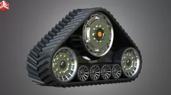  Rubber Track System 2 - Combine Harvester - Crawler Tractor  3D model
