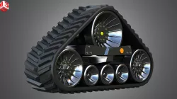  Rubber Track System 4- Combine Harvester - Crawler Tractor  3D model