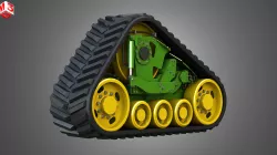  Rubber Track System - Combine Harvester - Crawler Tractor  3D model