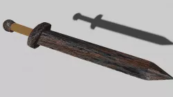 Rusty Sword Low-poly 3D model