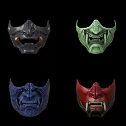 Samurai Mask Vol 1 Low-poly 3D model